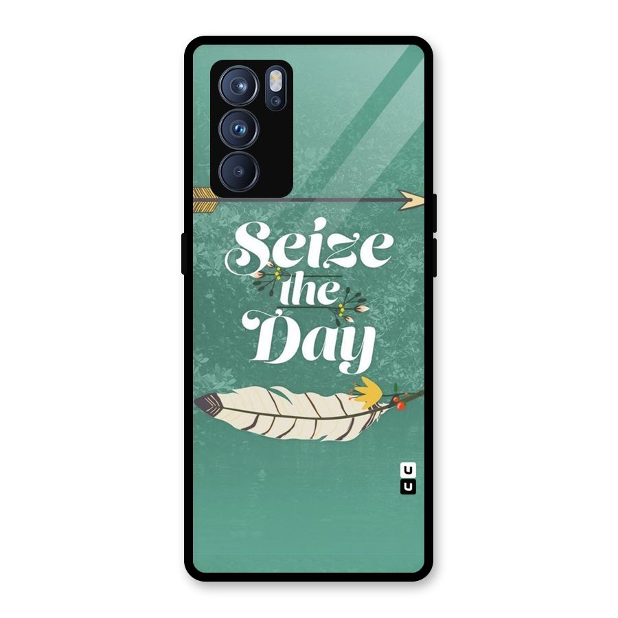 Feather Seize Glass Back Case for Oppo Reno6 Pro 5G