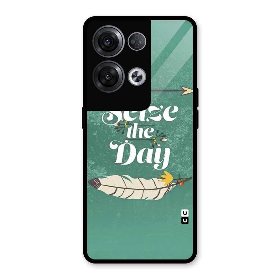 Feather Seize Glass Back Case for Oppo Reno8 Pro 5G