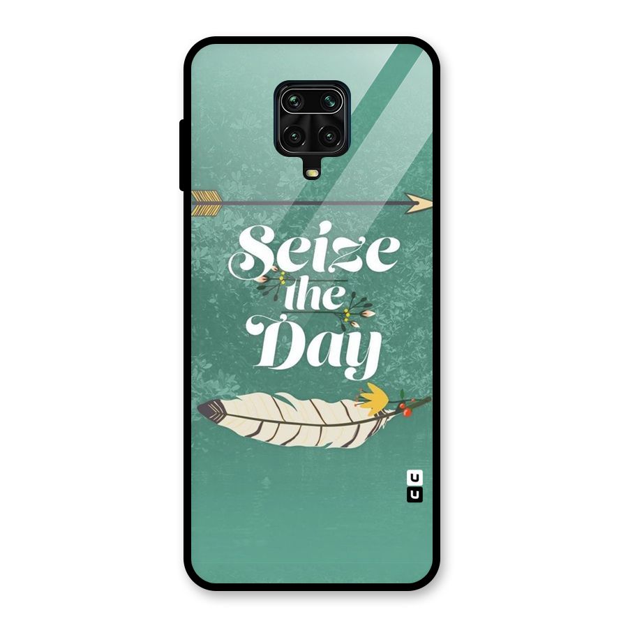 Feather Seize Glass Back Case for Poco M2 Pro