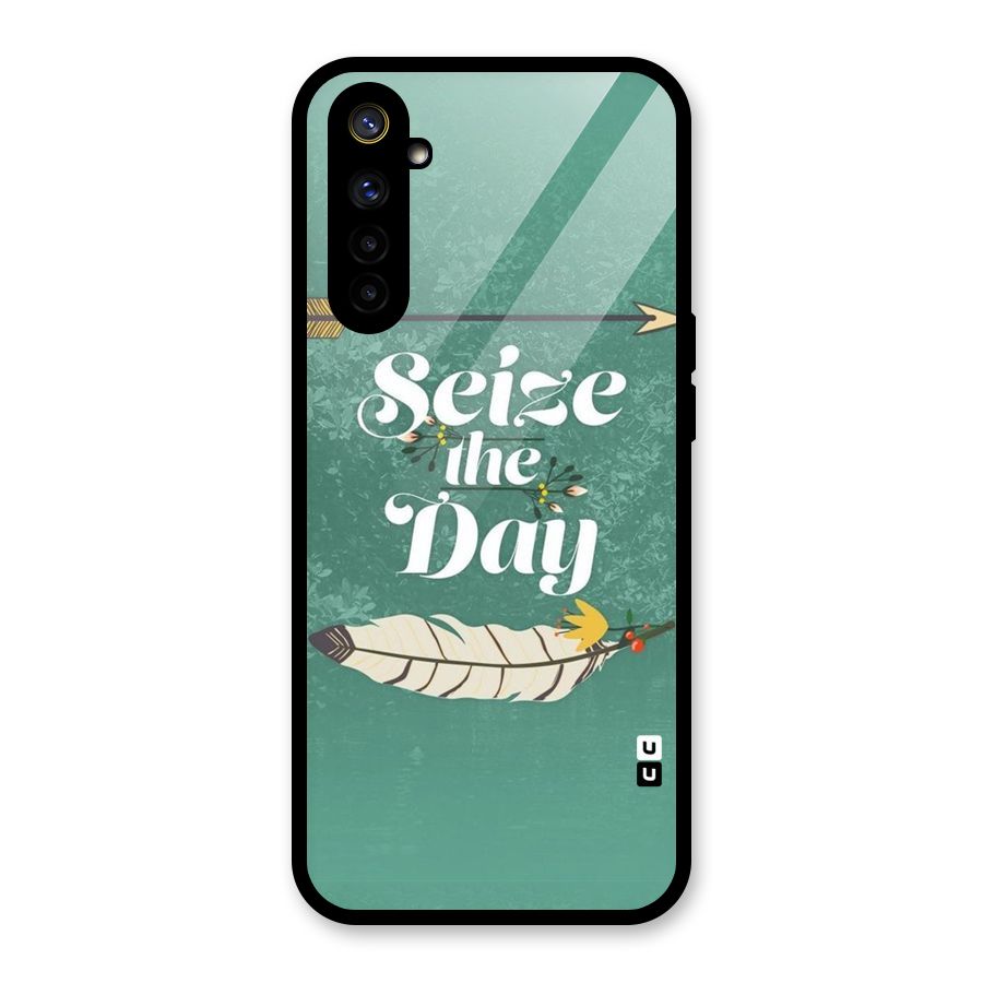 Feather Seize Glass Back Case for Realme 6i