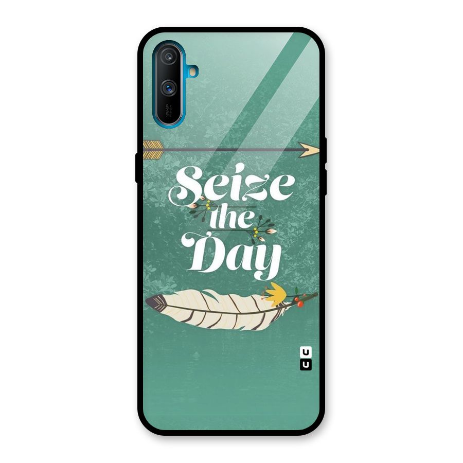 Feather Seize Glass Back Case for Realme C3
