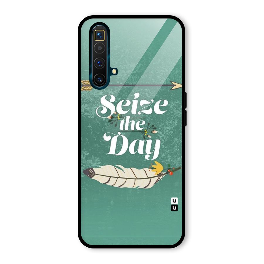 Feather Seize Glass Back Case for Realme X3