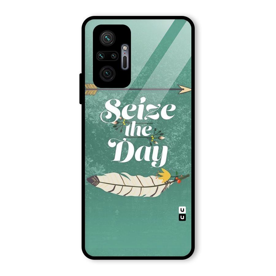 Feather Seize Glass Back Case for Redmi Note 10 Pro