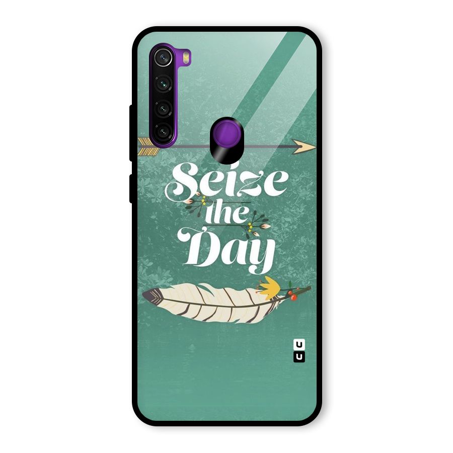 Feather Seize Glass Back Case for Redmi Note 8