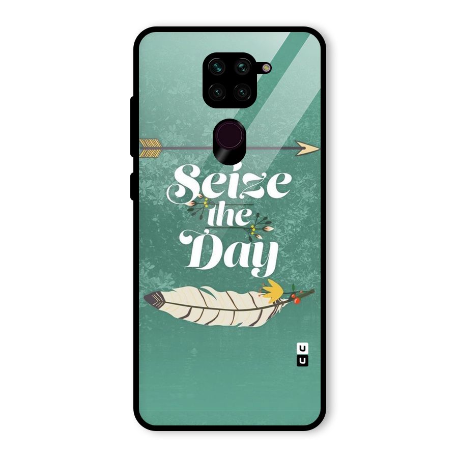 Feather Seize Glass Back Case for Redmi Note 9
