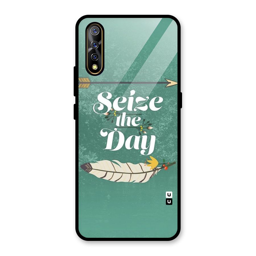 Feather Seize Glass Back Case for Vivo S1