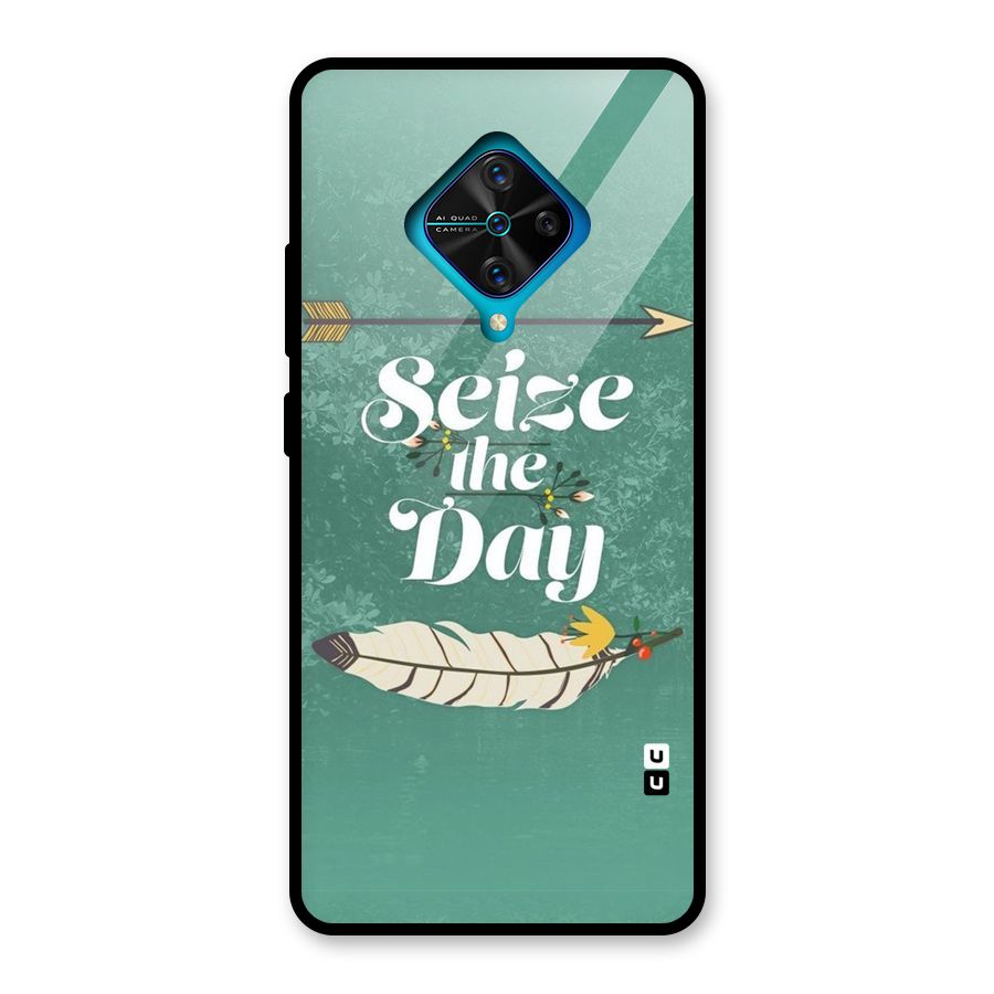 Feather Seize Glass Back Case for Vivo S1 Pro
