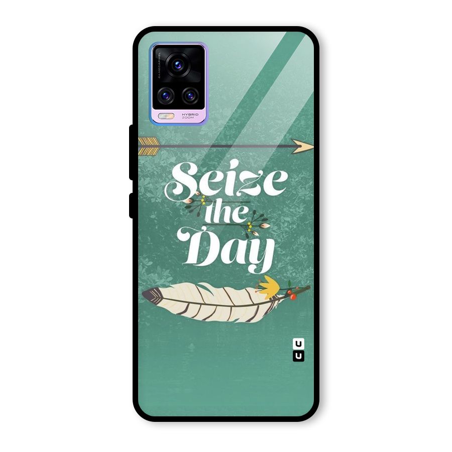 Feather Seize Glass Back Case for Vivo V20 Pro