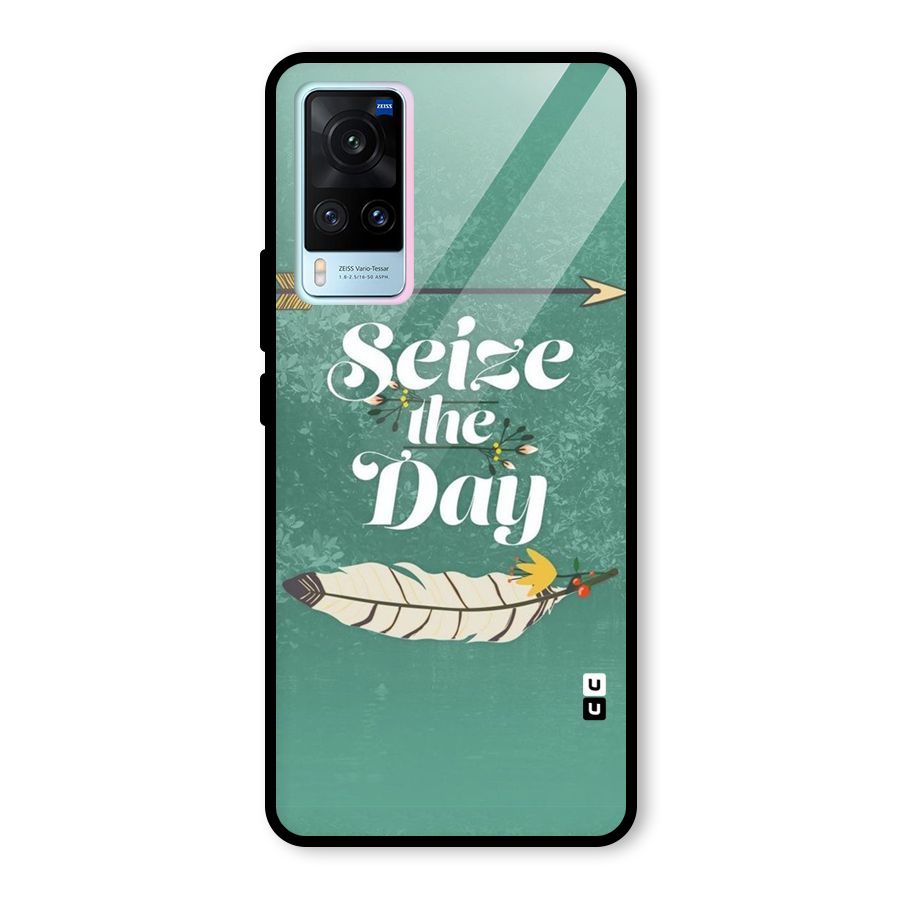Feather Seize Glass Back Case for Vivo X60
