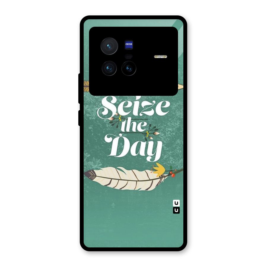 Feather Seize Glass Back Case for Vivo X80