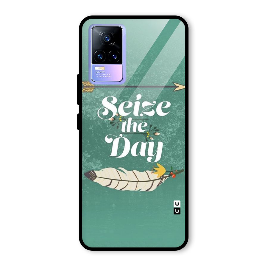 Feather Seize Glass Back Case for Vivo Y73