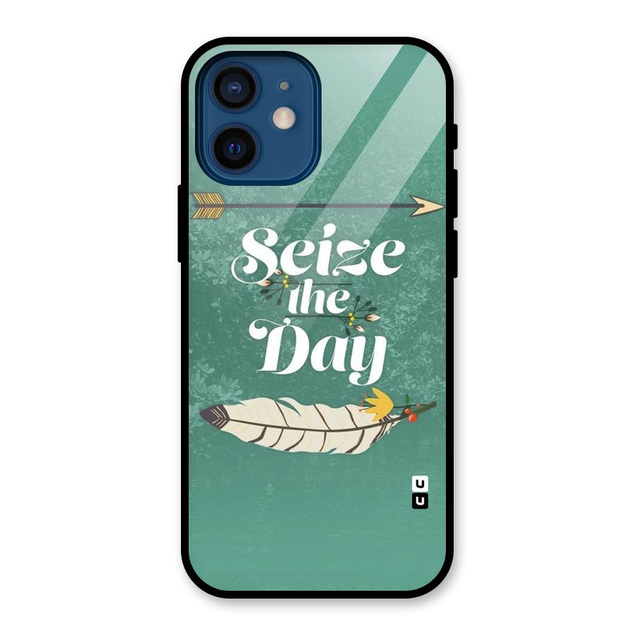 Feather Seize Glass Back Case for iPhone 12 Mini