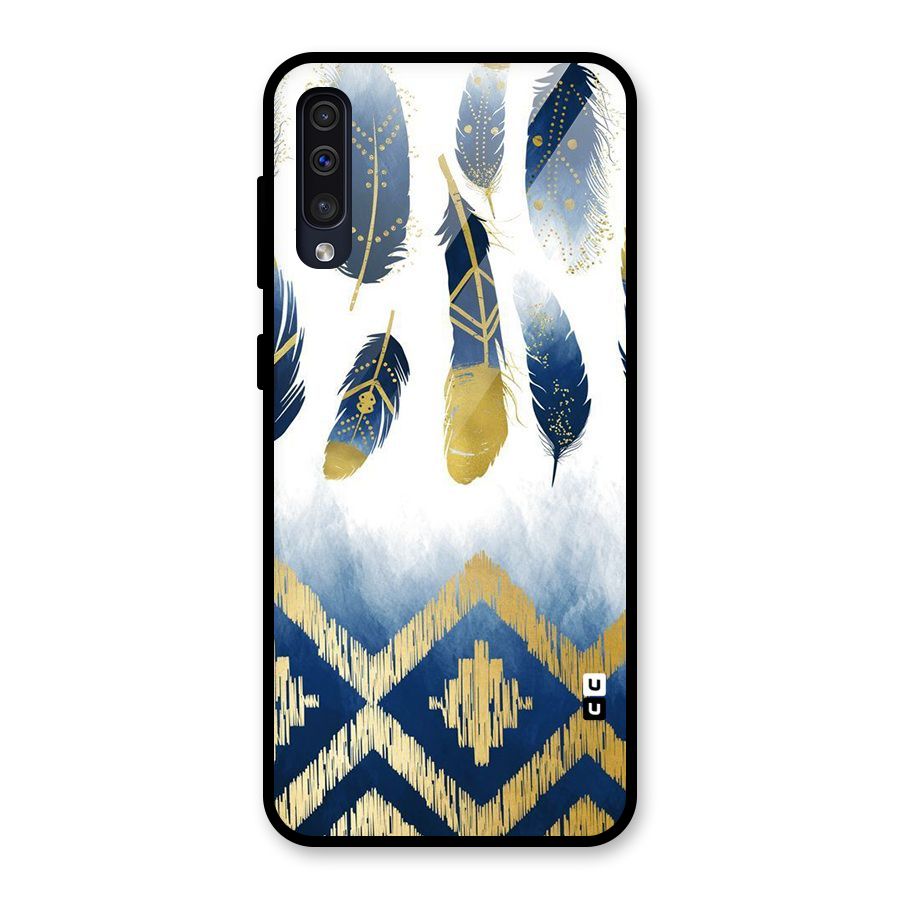 Feathers Beauty Glass Back Case for Galaxy A30s