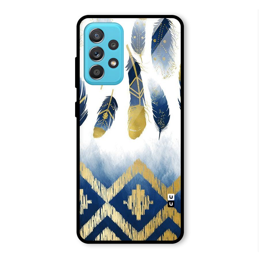 Feathers Beauty Glass Back Case for Galaxy A52