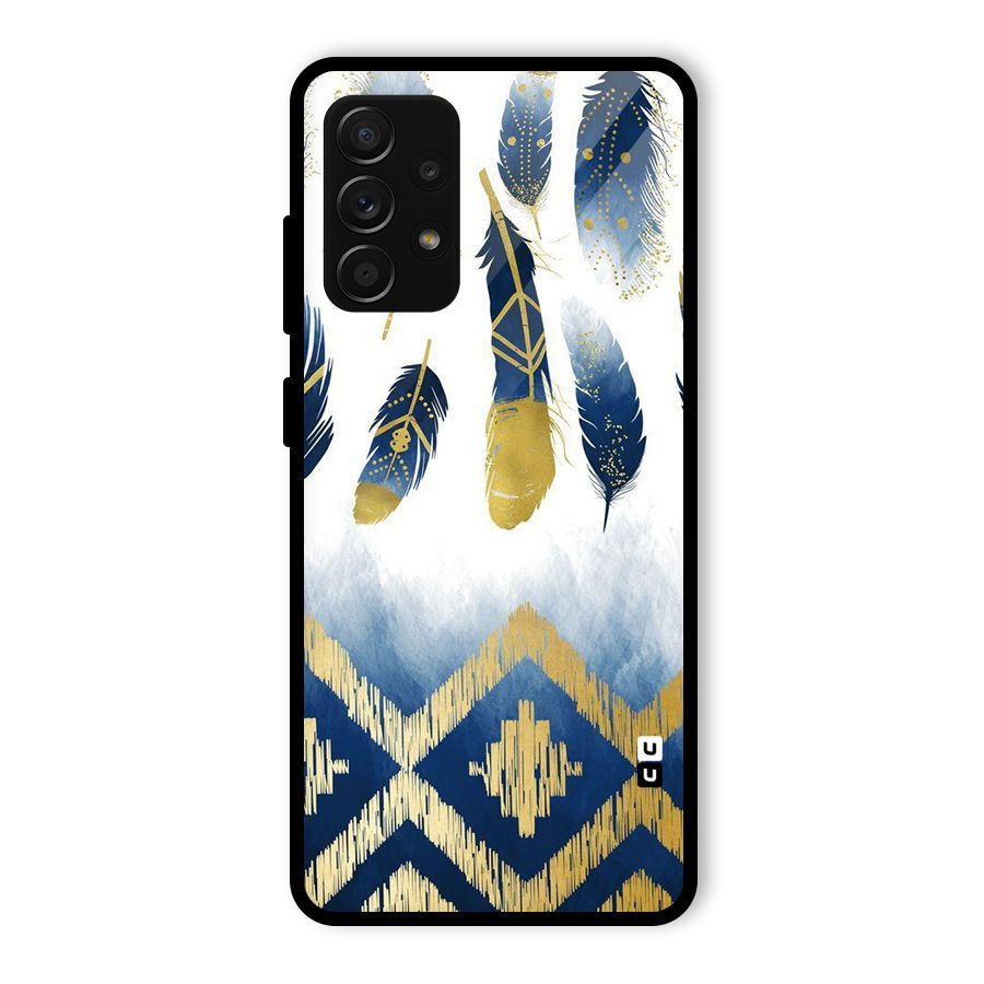 Feathers Beauty Glass Back Case for Galaxy A53 5G