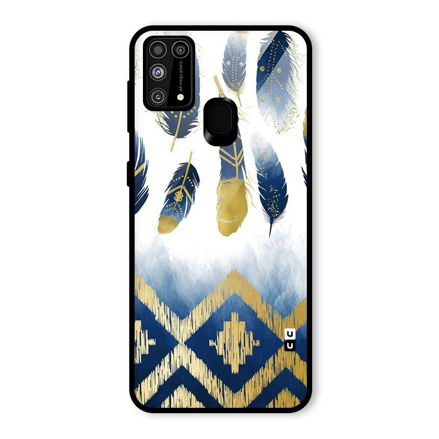 Feathers Beauty Glass Back Case for Galaxy M31