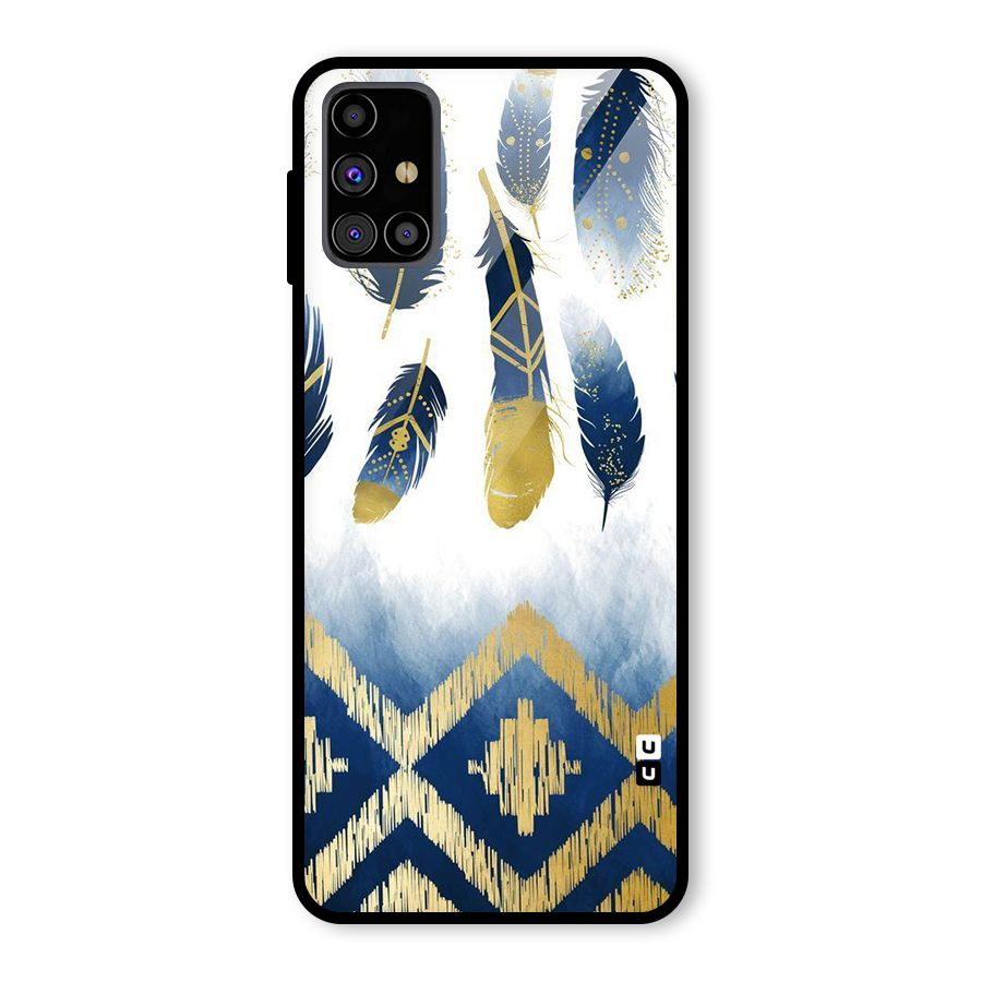 Feathers Beauty Glass Back Case for Galaxy M31s