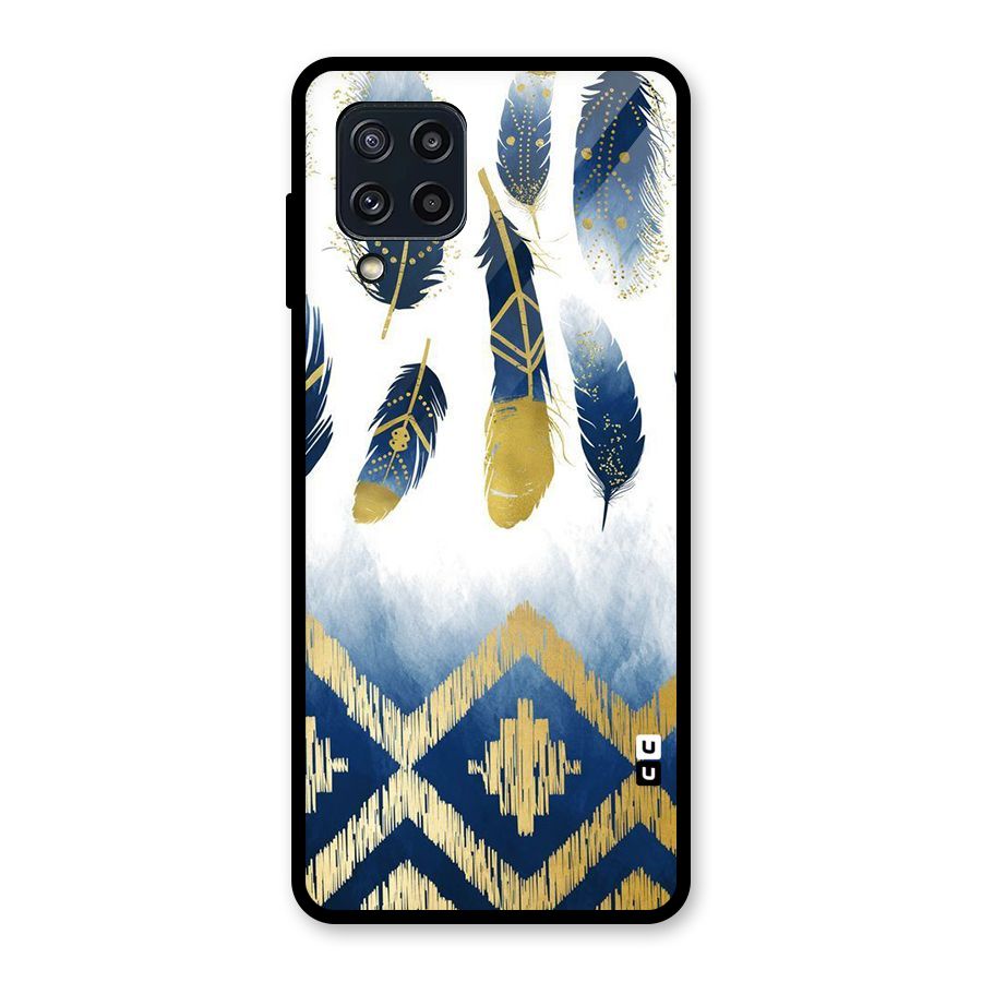 Feathers Beauty Glass Back Case for Galaxy M32