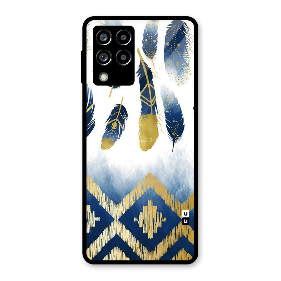 Feathers Beauty Glass Back Case for Galaxy M53 5G