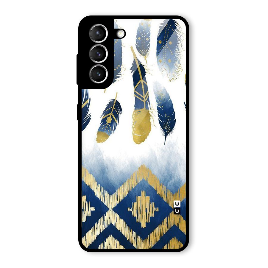 Feathers Beauty Glass Back Case for Galaxy S21 5G