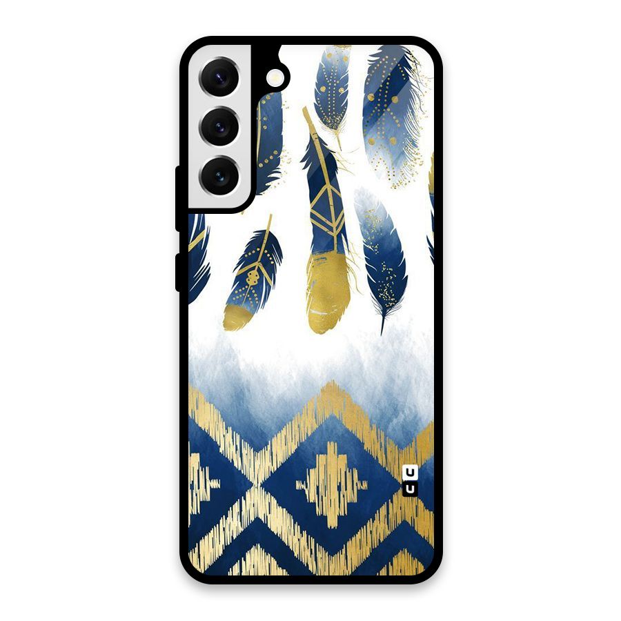 Feathers Beauty Glass Back Case for Galaxy S22 Plus 5G