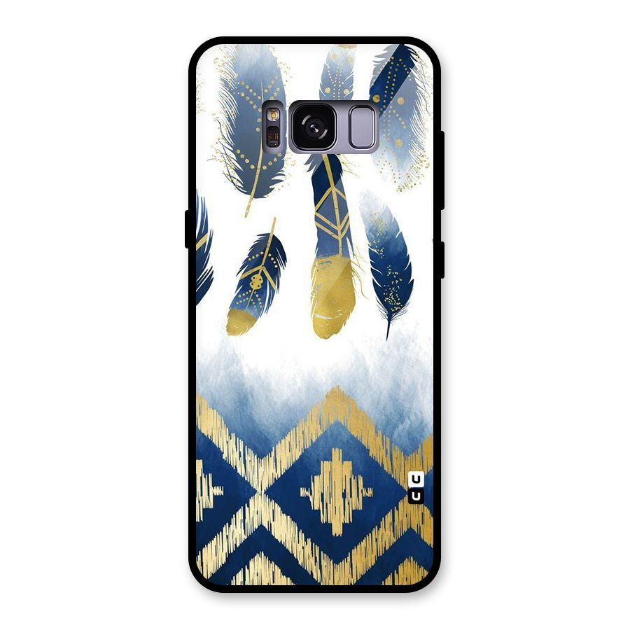 Feathers Beauty Glass Back Case for Galaxy S8