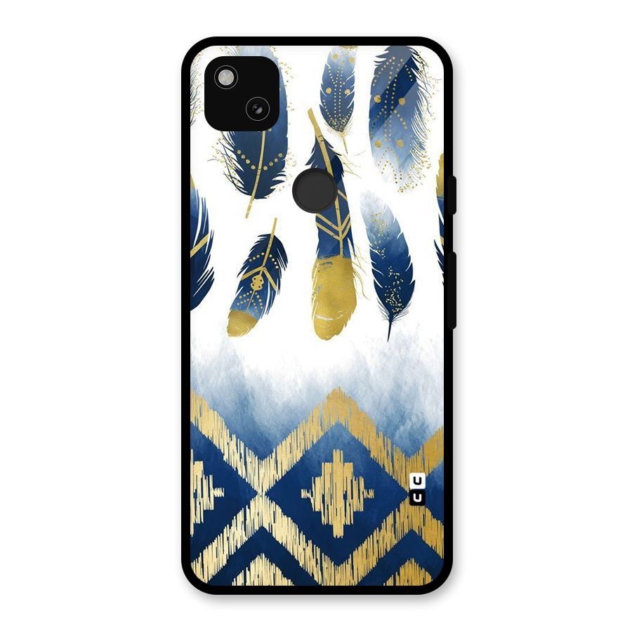 Feathers Beauty Glass Back Case for Google Pixel 4a