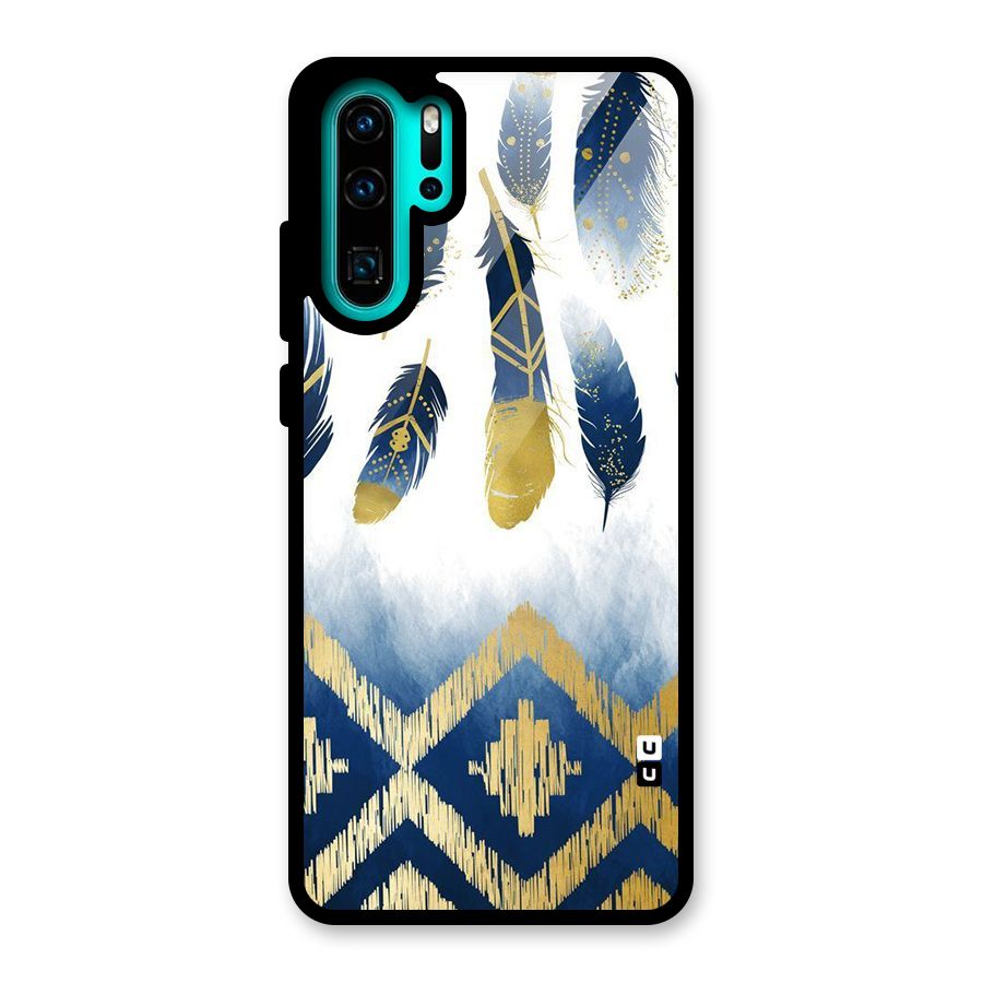 Feathers Beauty Glass Back Case for Huawei P30 Pro