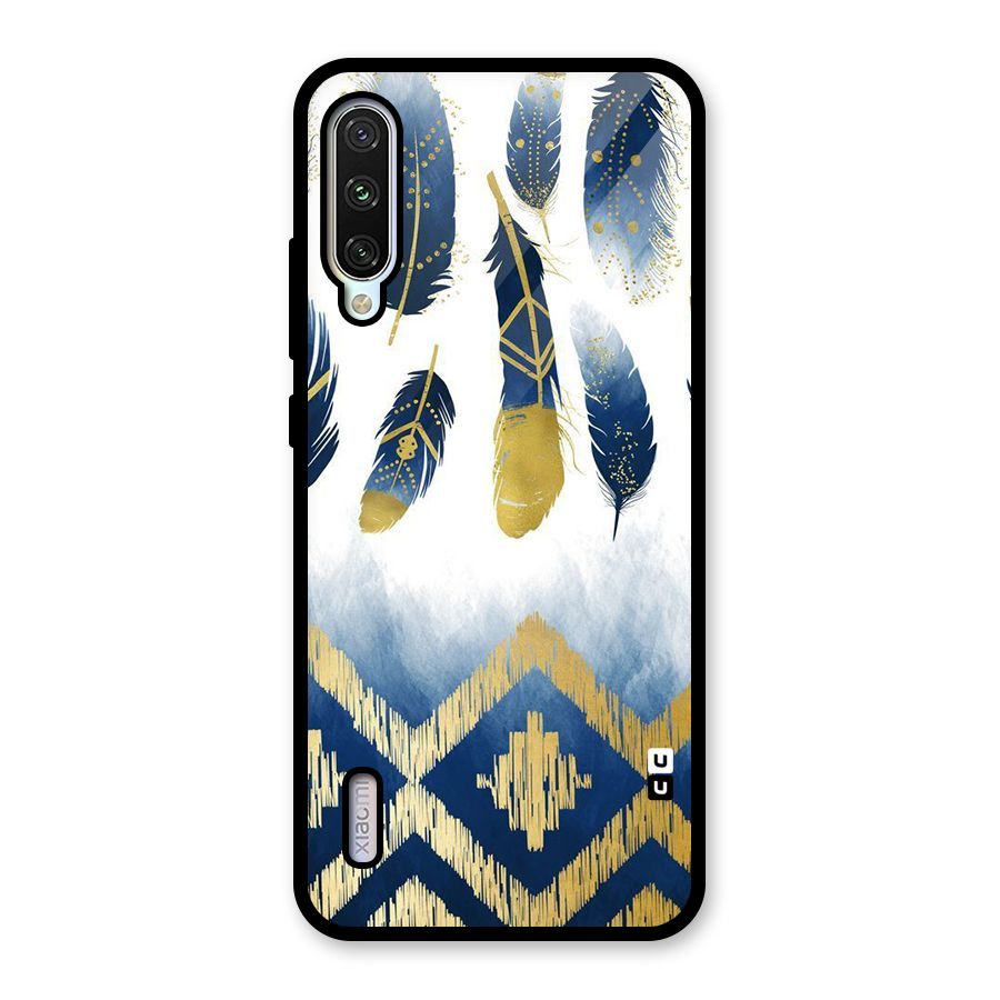 Feathers Beauty Glass Back Case for Mi A3