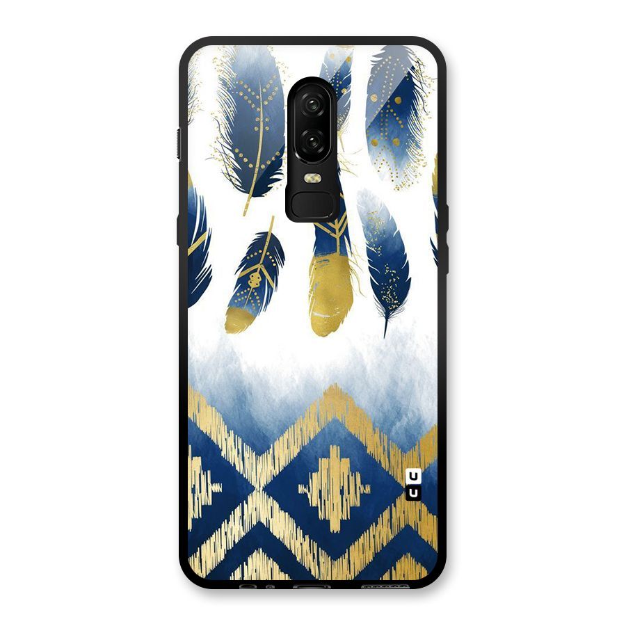 Feathers Beauty Glass Back Case for OnePlus 6