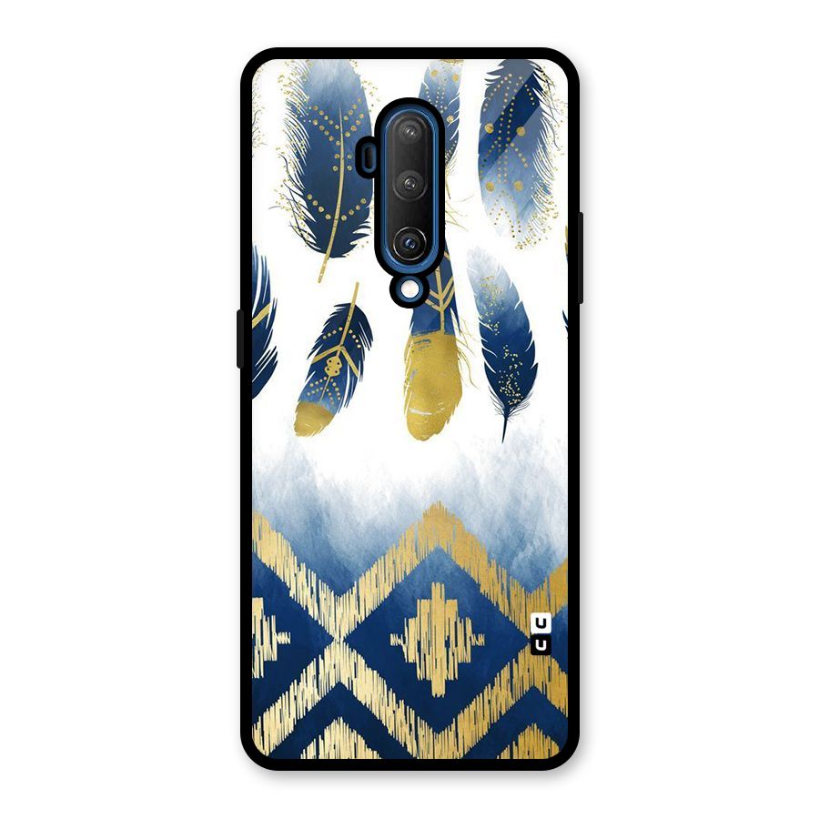 Feathers Beauty Glass Back Case for OnePlus 7T Pro