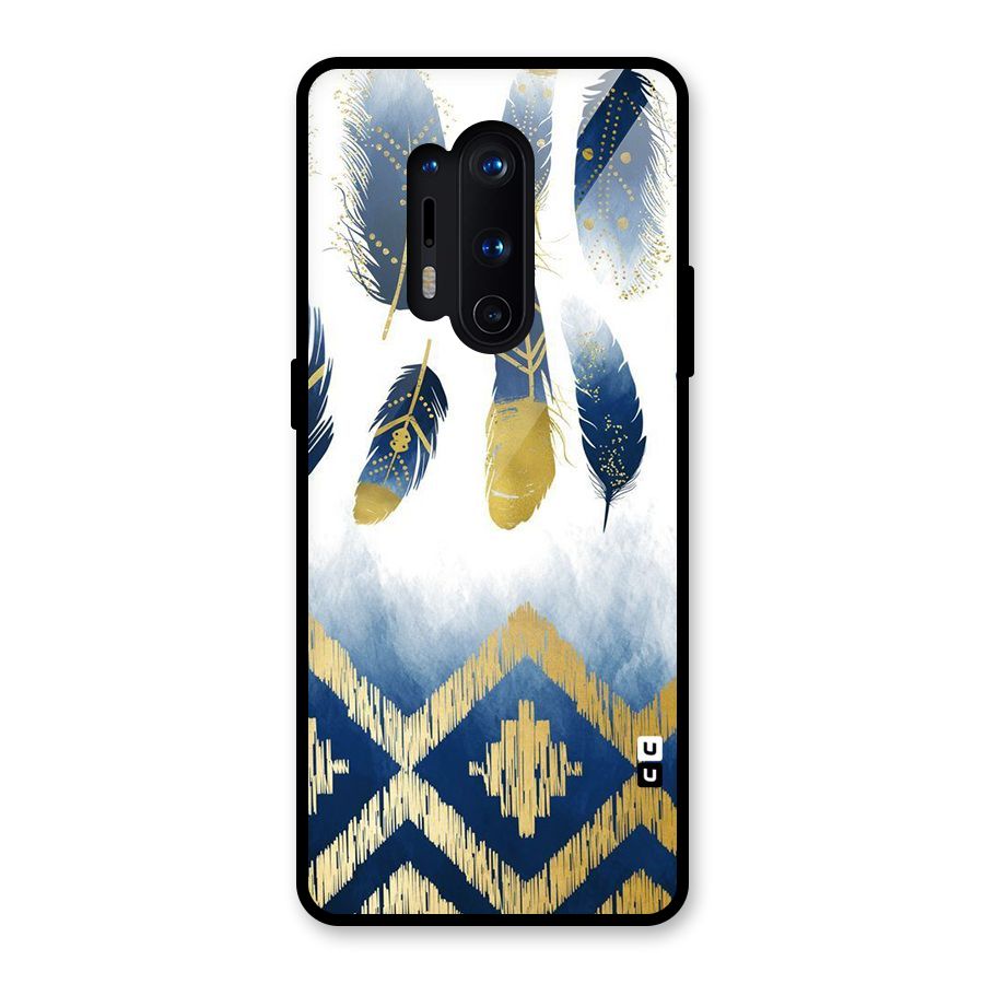 Feathers Beauty Glass Back Case for OnePlus 8 Pro