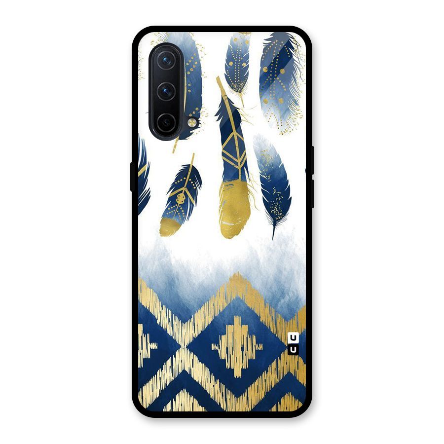 Feathers Beauty Glass Back Case for OnePlus Nord CE 5G