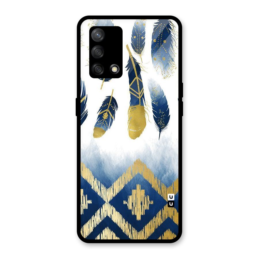 Feathers Beauty Glass Back Case for Oppo F19