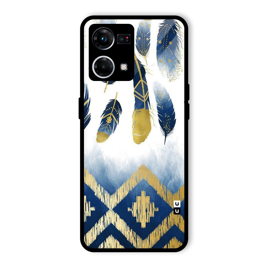 Feathers Beauty Glass Back Case for Oppo F21s Pro 4G