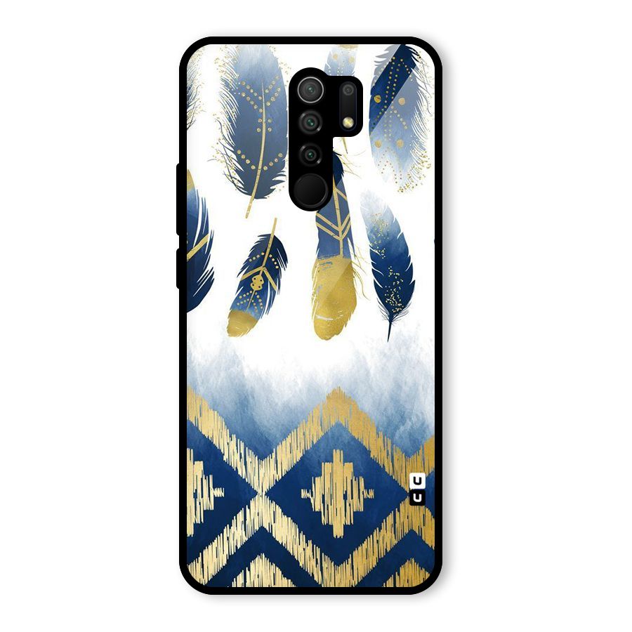 Feathers Beauty Glass Back Case for Poco M2