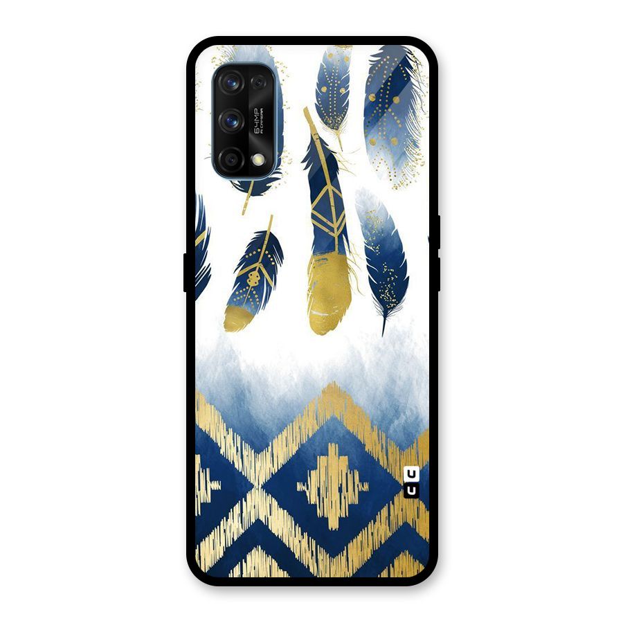 Feathers Beauty Glass Back Case for Realme 7 Pro