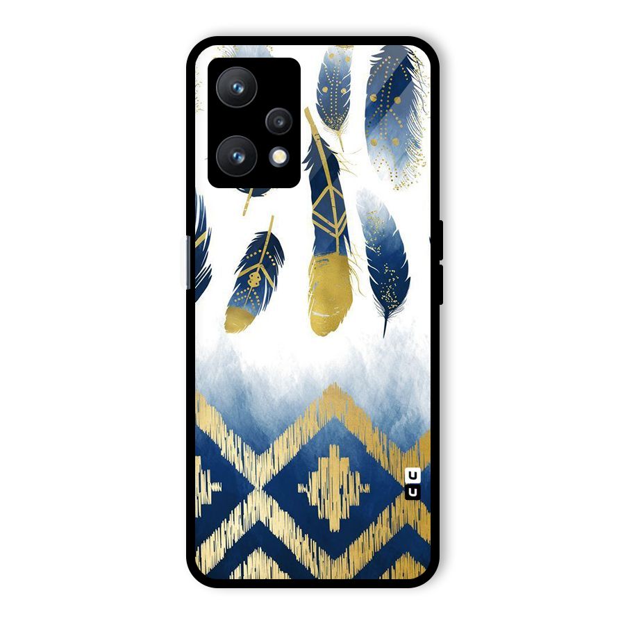 Feathers Beauty Glass Back Case for Realme 9 Pro 5G