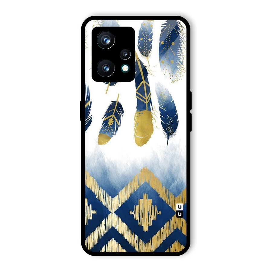 Feathers Beauty Glass Back Case for Realme 9 Pro Plus 5G