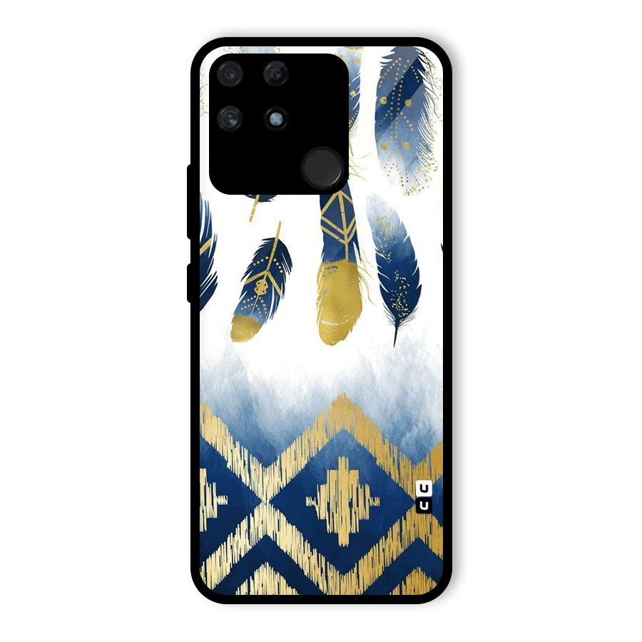 Feathers Beauty Glass Back Case for Realme Narzo 50A