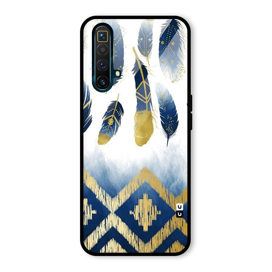 Feathers Beauty Glass Back Case for Realme X3