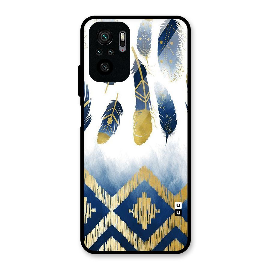 Feathers Beauty Glass Back Case for Redmi Note 10S
