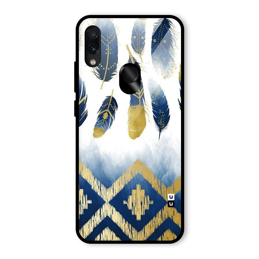 Feathers Beauty Glass Back Case for Redmi Note 7 Pro