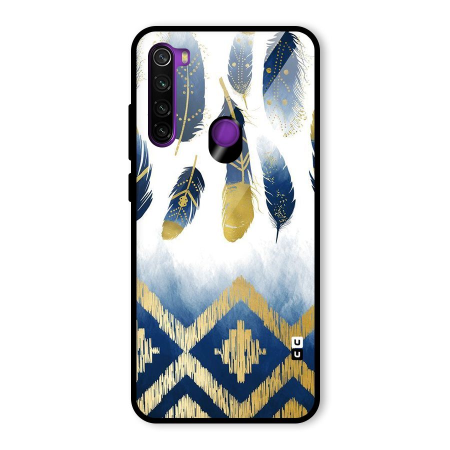 Feathers Beauty Glass Back Case for Redmi Note 8