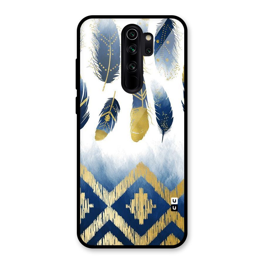 Feathers Beauty Glass Back Case for Redmi Note 8 Pro