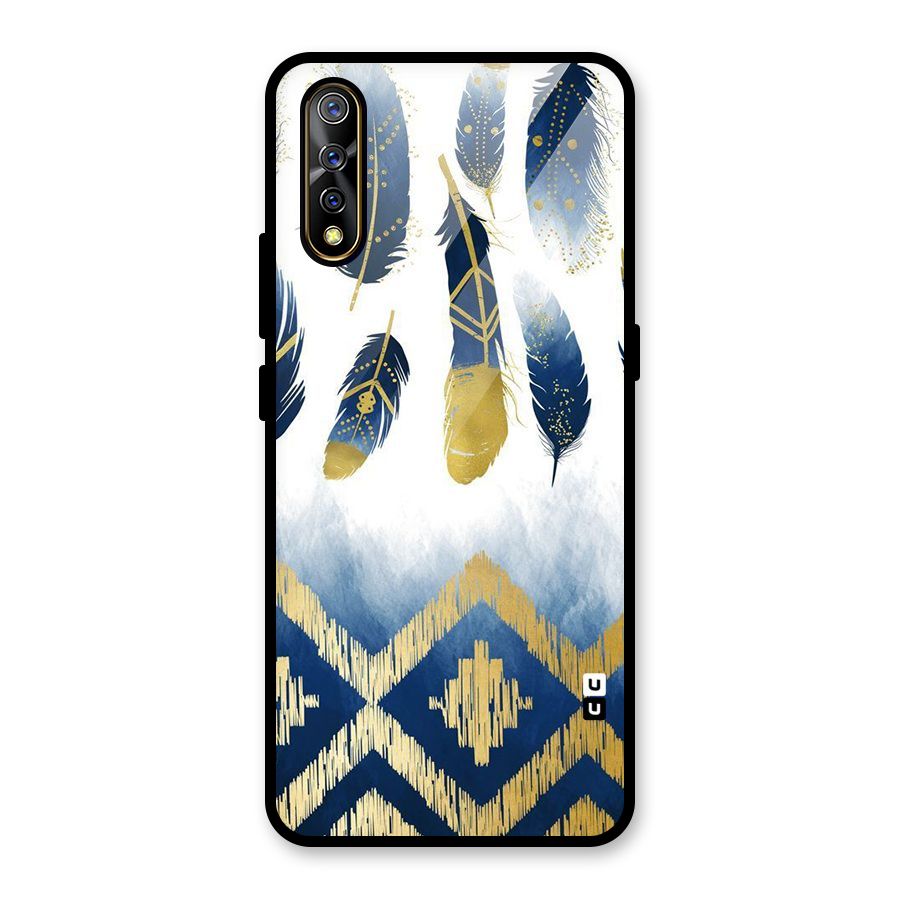 Feathers Beauty Glass Back Case for Vivo S1