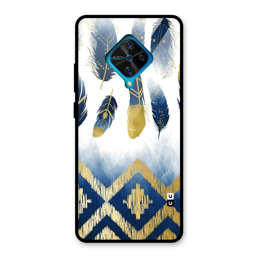 Feathers Beauty Glass Back Case for Vivo S1 Pro