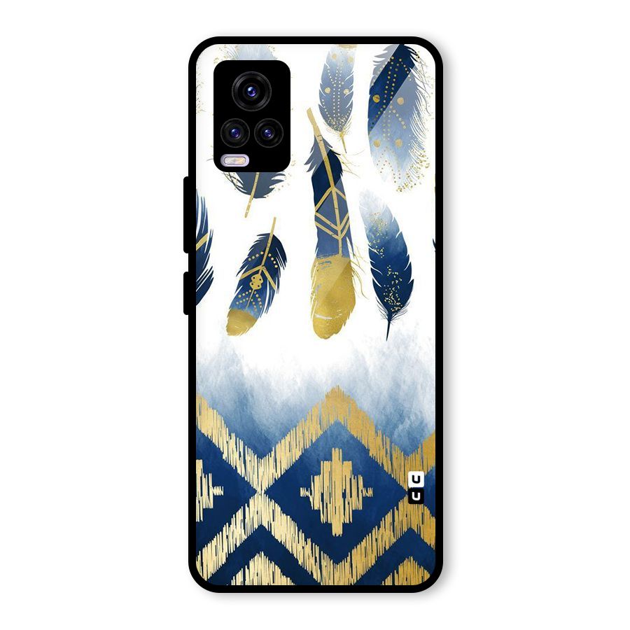 Feathers Beauty Glass Back Case for Vivo V20
