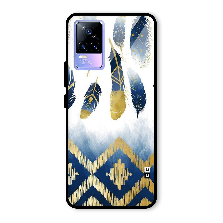 Feathers Beauty Glass Back Case for Vivo Y73