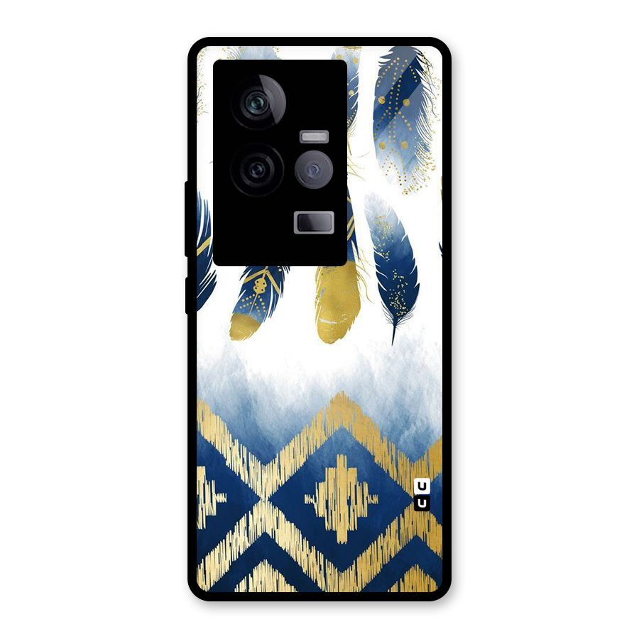 Feathers Beauty Glass Back Case for Vivo iQOO 11 5G
